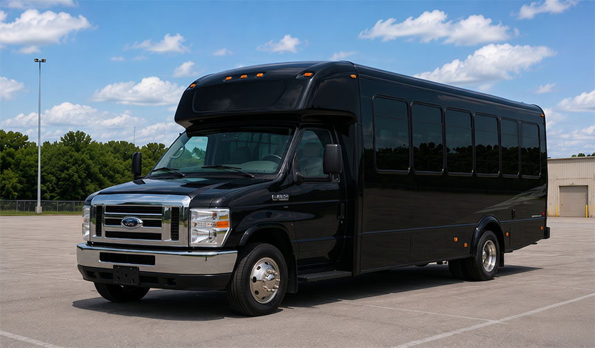 20-passenger minibus available for charter in Davenport, IA
