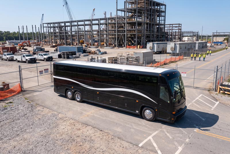 Construction Site Shuttle Bus Rentals in Davenport, IA